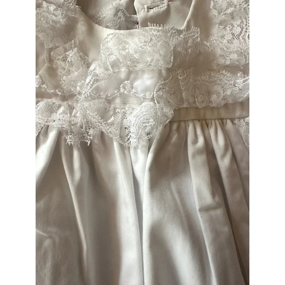 Vintage Alexis Baby Baptism‎ Christening White Lace Gown Size 3 Mo